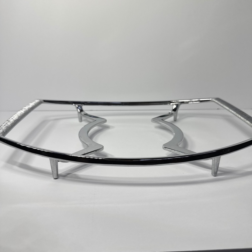 Corning Ware P-10-M-1 Vintage Chrome Casserole Trivet Cradle‎ 10 Inch Silver MCM - Picture 2 of 9